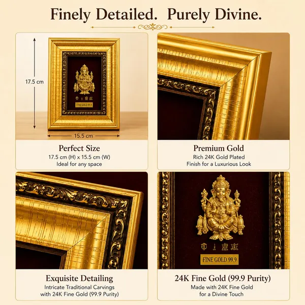 Gold_Tone_Religious_Ganesha_Framed_Wall_Decor