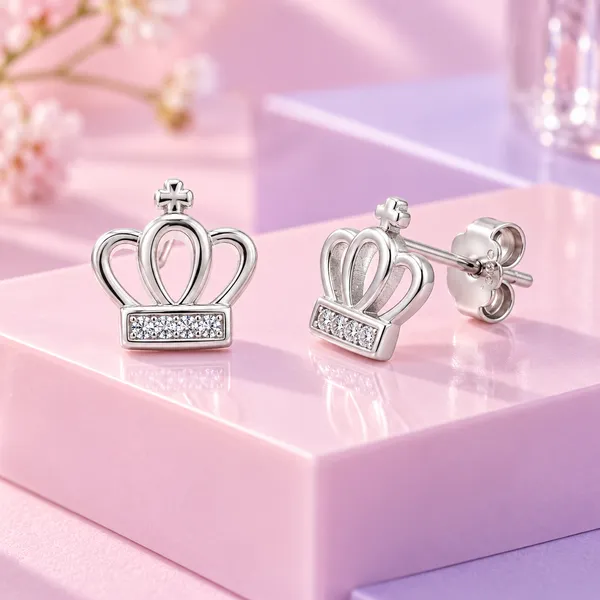 Silver_Crown_Stud_Earrings_for_Women