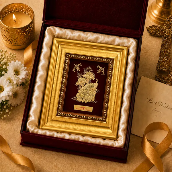Gold_Tone_Traditional_Peacock_Design_Framed_Wall_Art