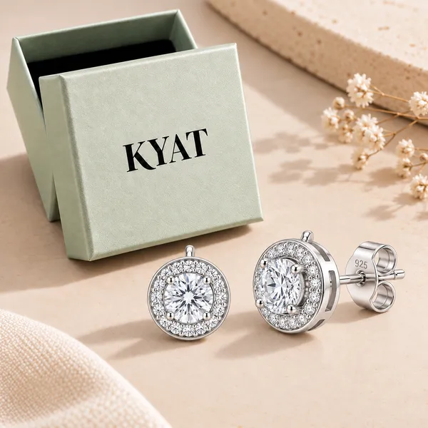 925_Silver_Round_Halo_Stud_Earrings