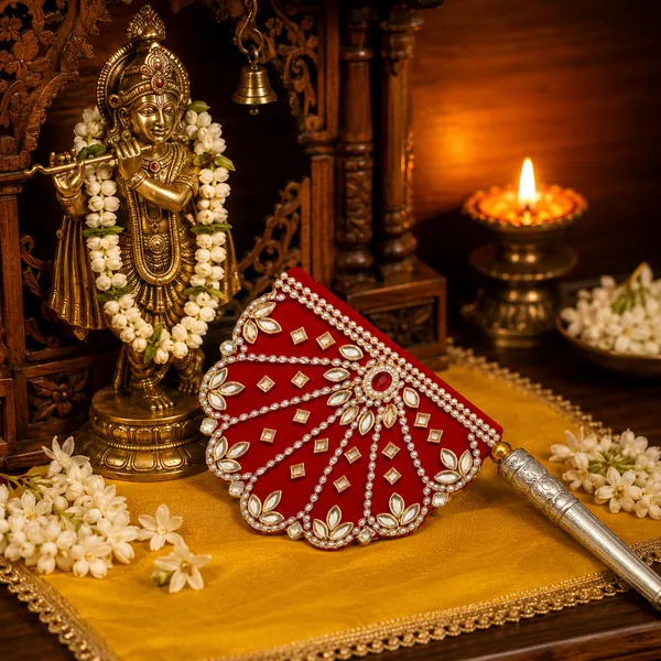 Red_Embellished_Devotional_Hand_Fan