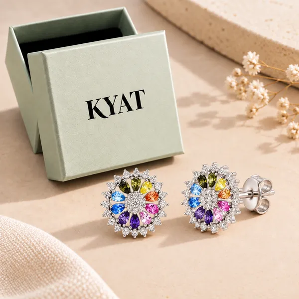 Silver_Multicolour_Floral_Stud_Earrings_For_Women_Set_Of_2