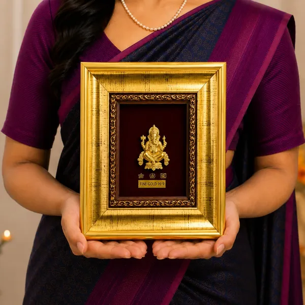 Gold_Tone_Religious_Ganesha_Framed_Wall_Decor