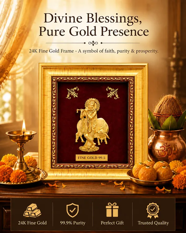 Gold_Tone_Traditional_Krishna_Framed_Wall_Decor