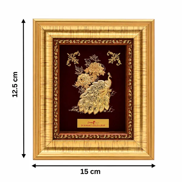 Gold_Tone_Traditional_Peacock_Design_Framed_Wall_Art