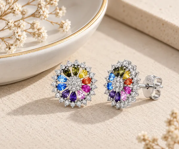 Silver_Multicolour_Floral_Stud_Earrings_For_Women_Set_Of_2