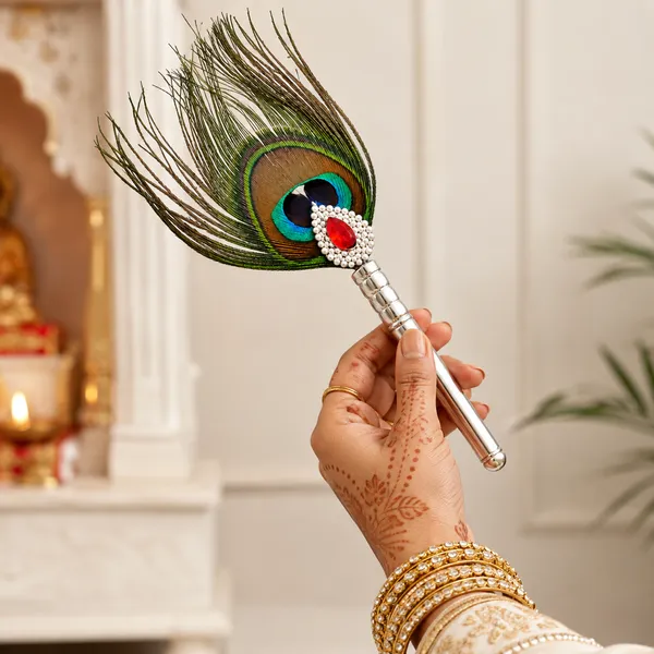 Peacock_Feather_Silver_Handle_Pooja_Chauri