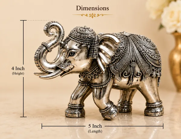 Silver-Tone_Traditional_Elephant_Figurine_Set