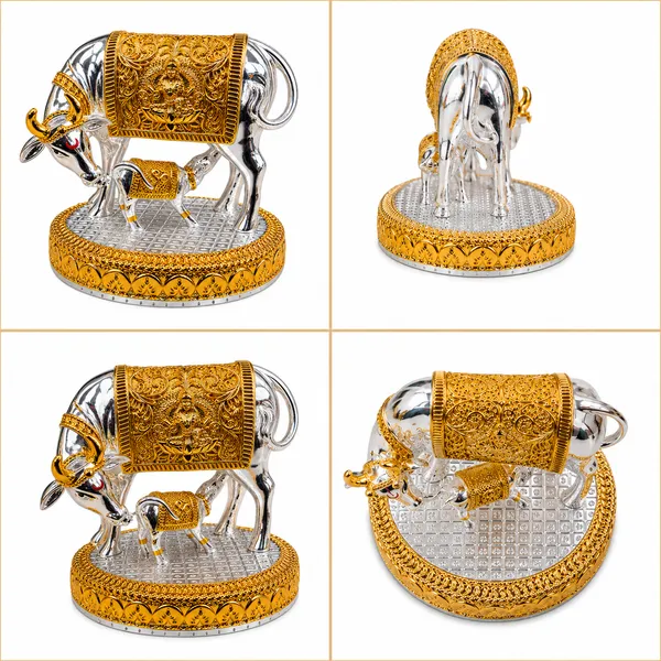 Gold_And_Silver_Elephant_Decorative_Showpiece