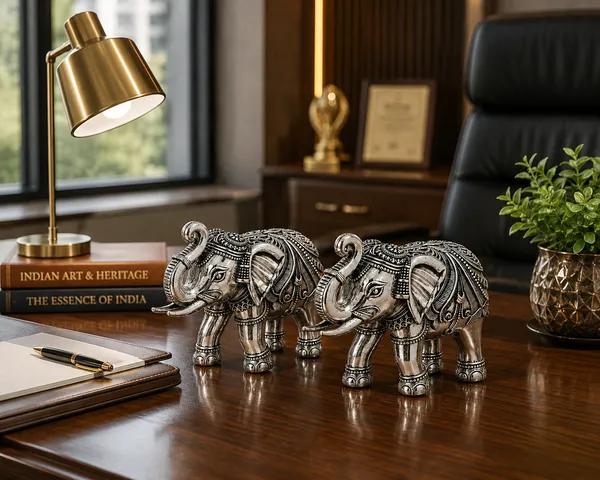 Silver-Tone_Traditional_Elephant_Figurine_Set