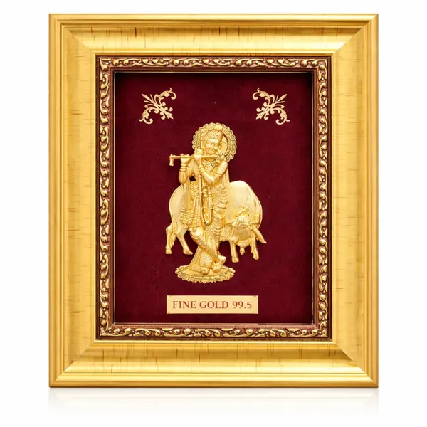 Gold_Tone_Traditional_Krishna_Framed_Wall_Decor