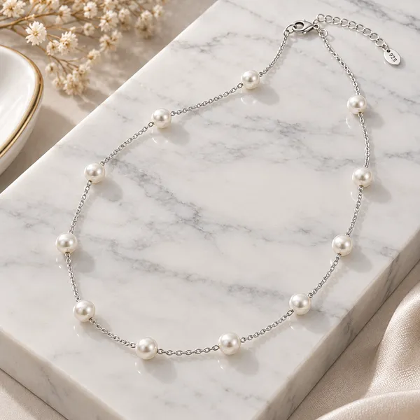 Silver_Tone_Pearl_Chain_Necklace_for_Women