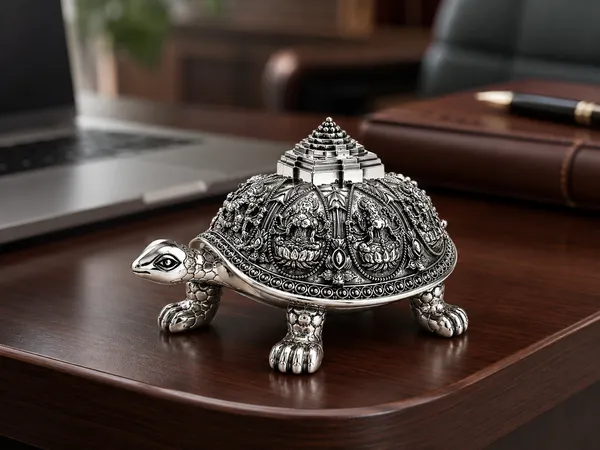 Silver_Tone_Ornate_Tortoise_Decorative_Figurine