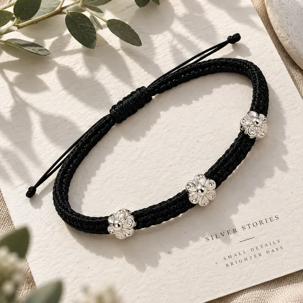 Black_Braided_Adjustable_Bracelet_for_Women