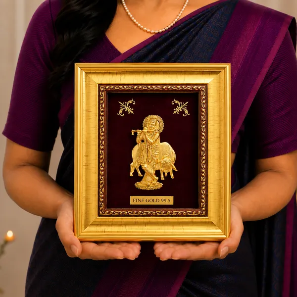Gold_Tone_Traditional_Krishna_Framed_Wall_Decor