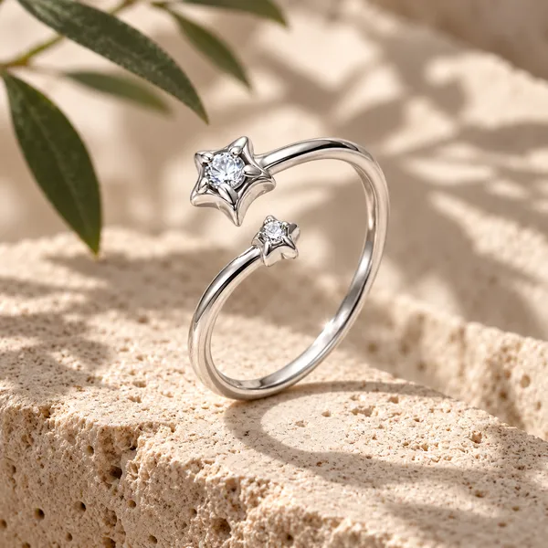 Silver_Tone_Star_Design_Ring_for_Women
