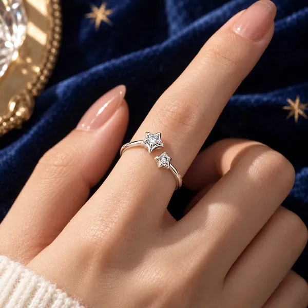 Silver_Tone_Star_Design_Ring_for_Women