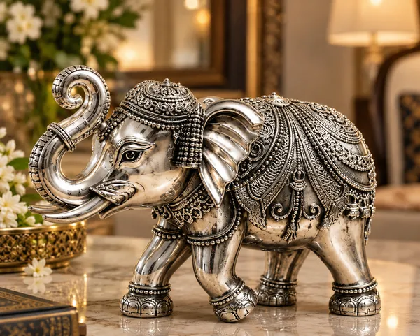 Silver-Tone_Ornate_Elephant_Decorative_Figurine