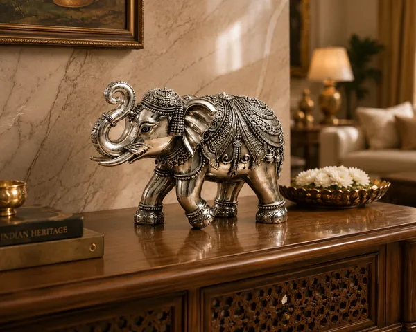 Silver-Tone_Ornate_Elephant_Decorative_Figurine