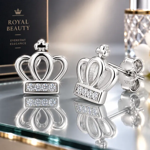 Silver_Crown_Stud_Earrings_for_Women