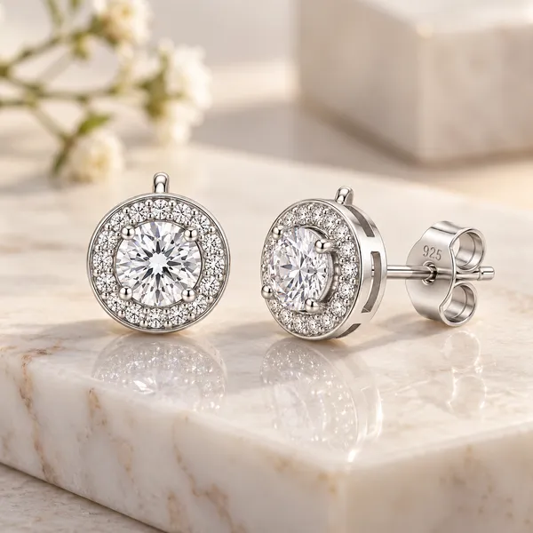 925_Silver_Round_Halo_Stud_Earrings