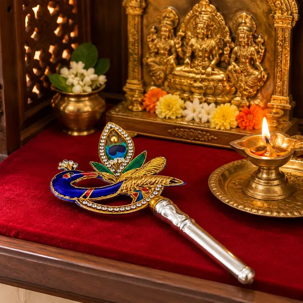 Peacock_Design_Decorative_Pooja_Handle