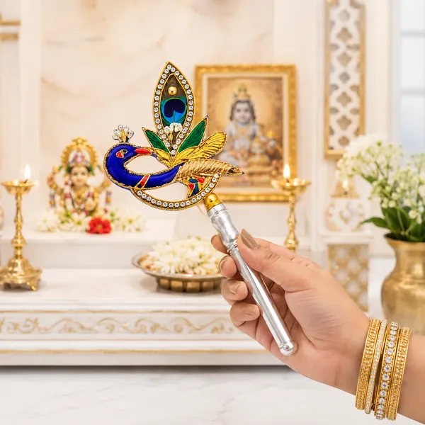 Peacock_Design_Decorative_Pooja_Handle