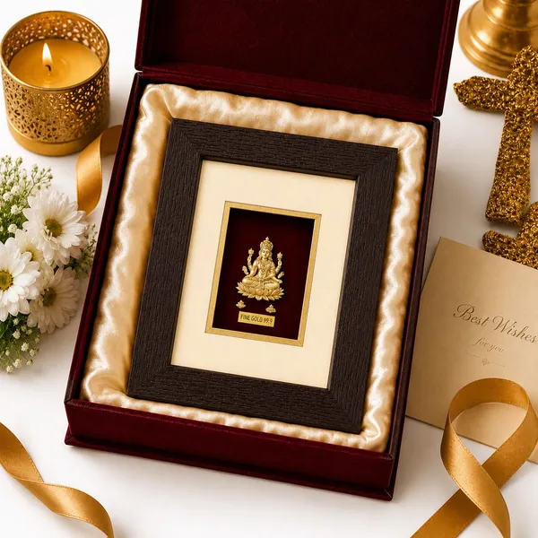 Gold_Finish_Traditional_Lakshmi_Framed_Idol