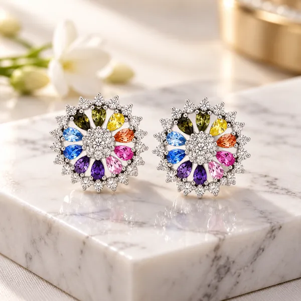 Silver_Multicolour_Floral_Stud_Earrings_For_Women_Set_Of_2