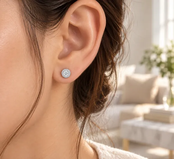 925_Silver_Round_Halo_Stud_Earrings
