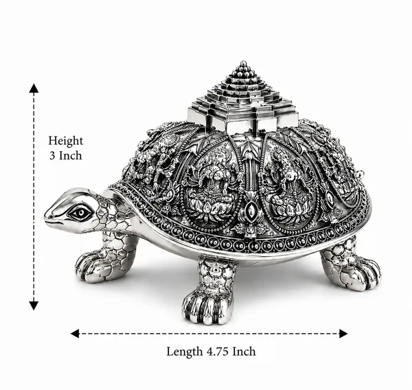 Silver_Tone_Ornate_Tortoise_Decorative_Figurine