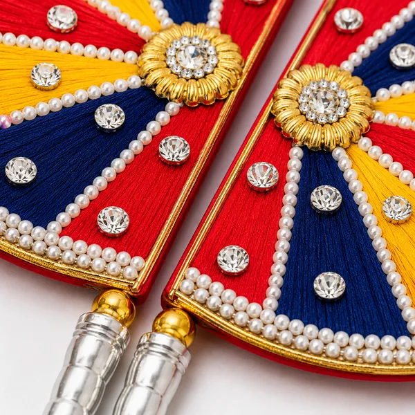 Multicolour_Embellished_Pooja_Hand_Fans_Set_Of_2