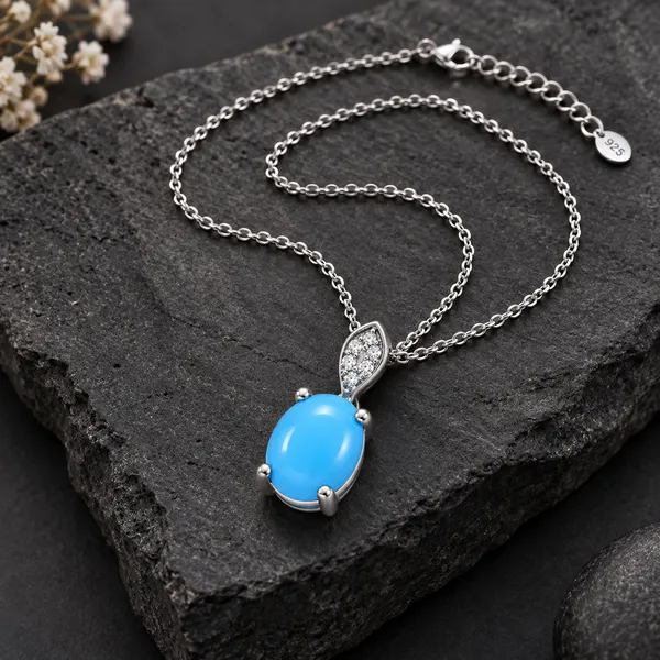Silver_Tone_Blue_Oval_Stone_Pendant_Necklace_for_Women