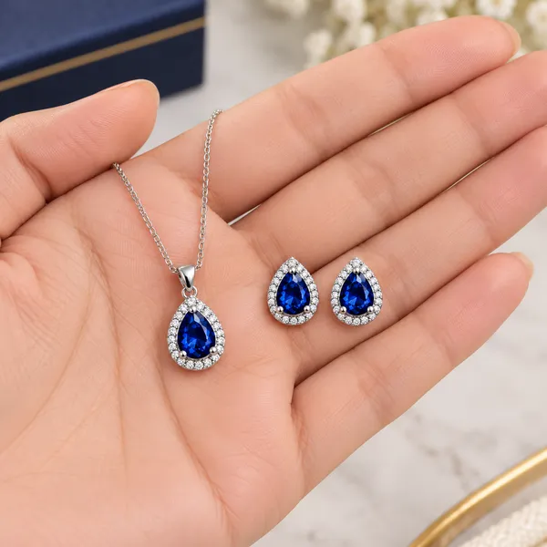Blue_Stone_Teardrop_Necklace_And_Earrings_Set_for_Women