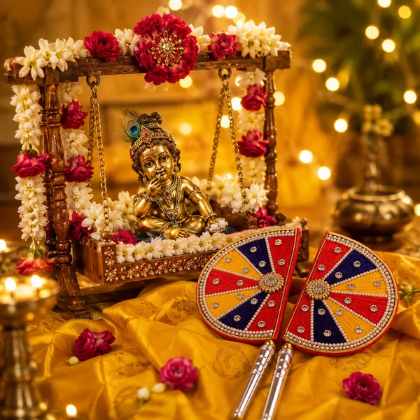 Multicolour_Embellished_Pooja_Hand_Fans_Set_Of_2