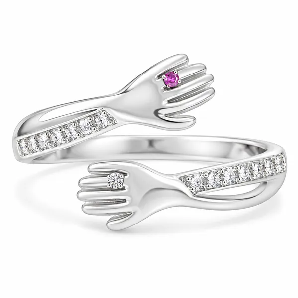 Silver-Tone_Adjustable_Hand_Design_Ring_for_Women