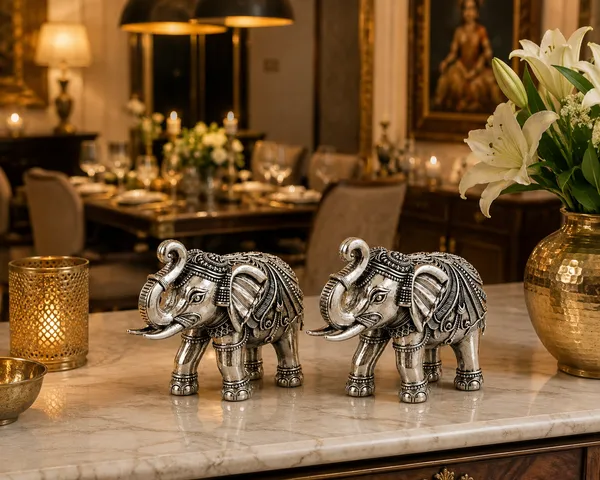 Silver-Tone_Traditional_Elephant_Figurine_Set
