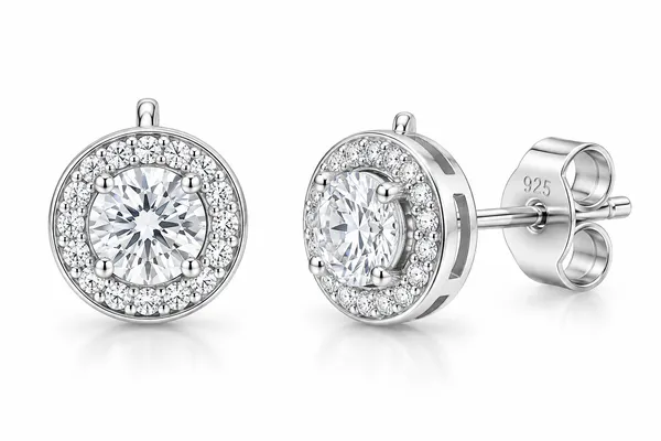 925_Silver_Round_Halo_Stud_Earrings