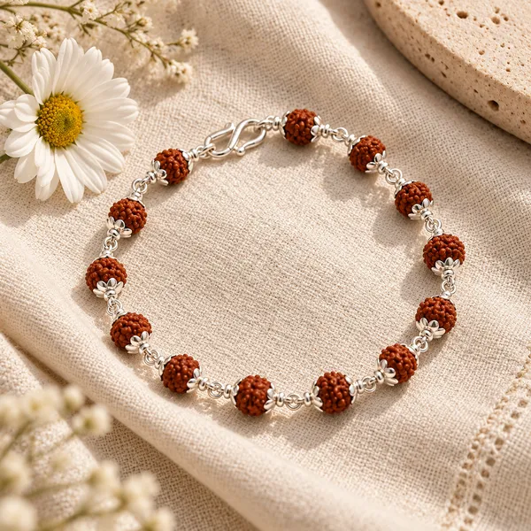 Brown_Rudraksha_Bead_Silver_Tone_Bracelet