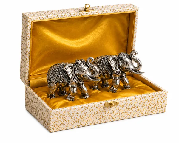 Silver-Tone_Traditional_Elephant_Figurine_Set