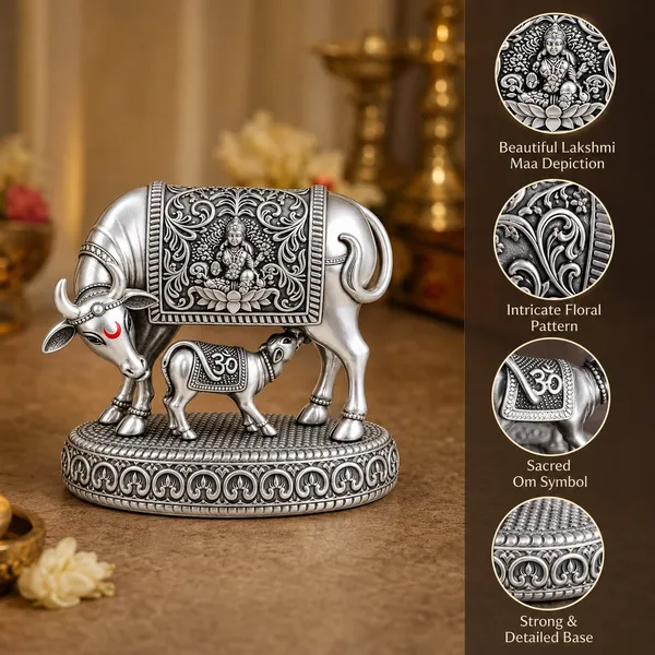Silver-Tone_Traditional_Kamdhenu_Lakshmi_Idol
