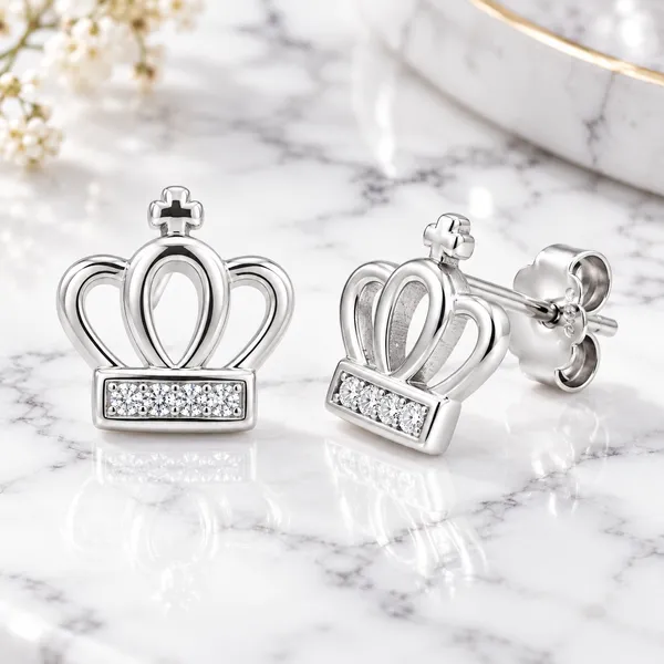 Silver_Crown_Stud_Earrings_for_Women