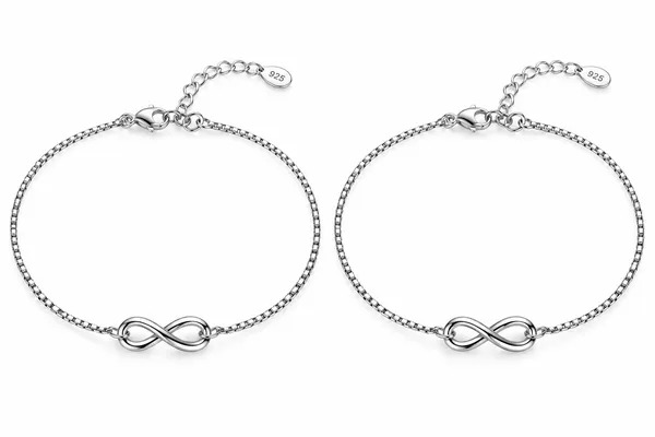 Silver_925_Infinity_Bracelet_Pair_For_Women