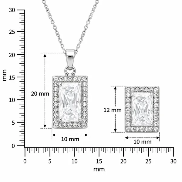 Silver-Tone_Geometric_Necklace_And_Earrings_Set_for_Women