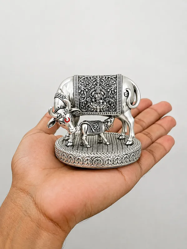 Silver-Tone_Traditional_Kamdhenu_Lakshmi_Idol