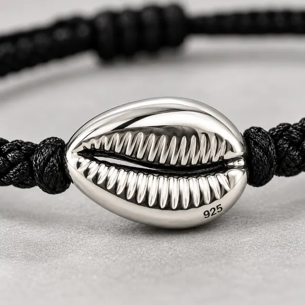 Black_Braided_Shell_Charm_Anklet_For_Women