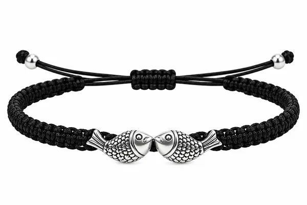 Black_Braided_Fish_Charm_Bracelet_for_Men_And_Women