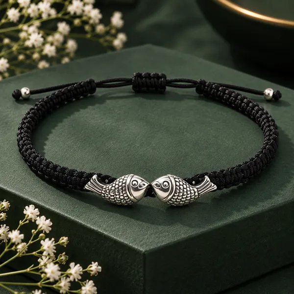 Black_Braided_Fish_Charm_Bracelet_for_Men_And_Women