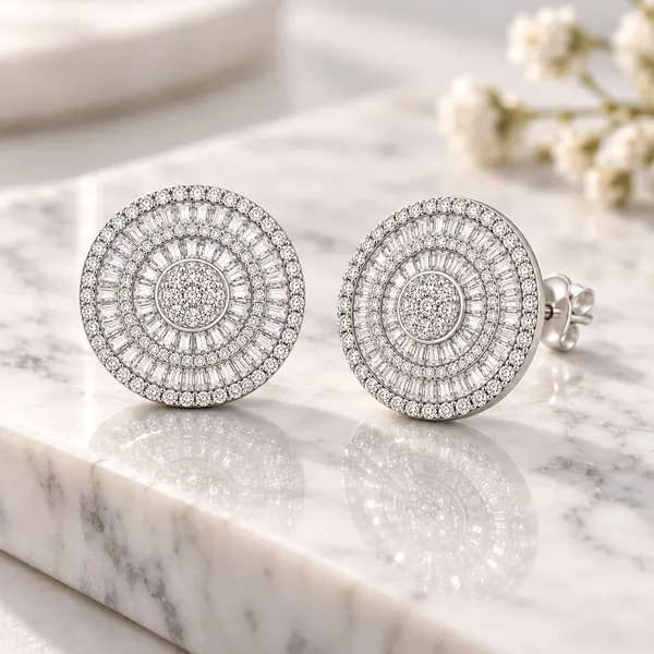 Silver_925_Circular_Stud_Earrings_For_Women_Set_Of_2