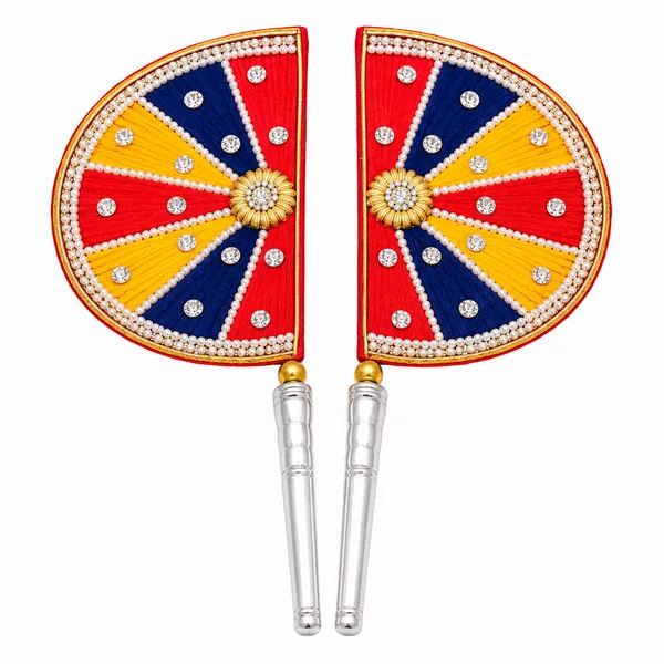 Multicolour_Embellished_Pooja_Hand_Fans_Set_Of_2